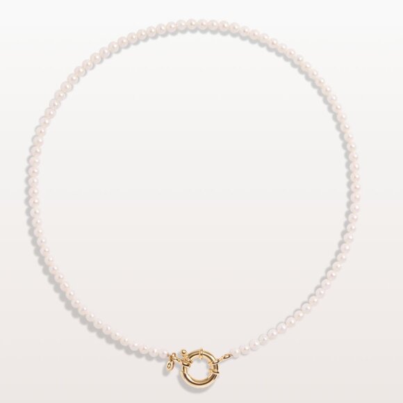 Aurate Pearl Aura Beaded Necklace Yellow Gold, Vermeil Rate - Picture 5 of 6